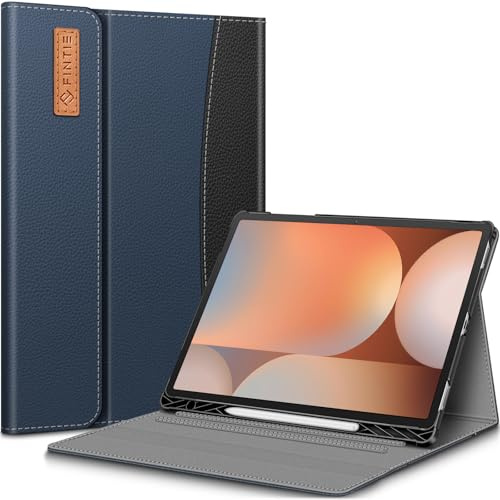 Fintie Hülle für Samsung Galaxy Tab S10+ Plus/S9 FE+ Plus/S9+ Plus 12.4 Zoll Tablet, Folio Schutzhülle mit Multi-Winkel Betrachtung, S Pen Halter und Dokumentenfach, Marineblau