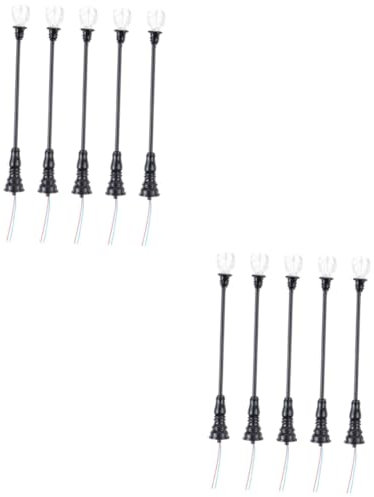 BESTonZON 10 STK Modell Gartenleuchte Mikrolandschaftsornament Miniatur-Straßenlaternen Modelle Landschaftsdekor Mini-Straßenlaterne zum Selbermachen draussen Strassenlicht Zubehör Statue