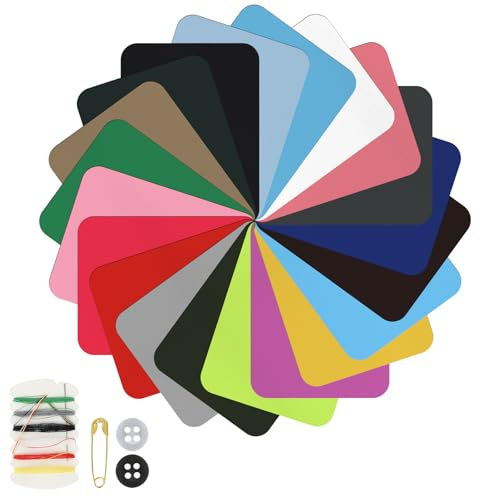 TIESOME 20 Stück Bügelflicken, 12.5x 9.5cm Flicken zum Aufbügeln Patches zum Aufbügeln Bügelflicken Aufbügelflicken Aufnäher zum Aufbügeln für Kleidung Lochreparatur und Dekoration（20 Farben）