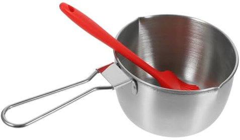 Amosfun 2 Ensembles Casserole Marmite Avec Anse Pot Creuset De à La Cire Pour La Fabrication De Marmite à Soupe Lourde Faitout Multifonctionnel Bain-marie Gel De Silice