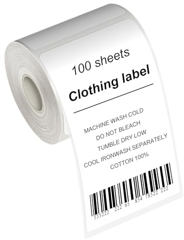 100 Thermo Etiketten,Selbstklebenden Thermopapier für Nel-ko PM220 etikettendrucker, 50 x 80 mm, Thermo-Aufkleber-Etikett, wasserdicht, Mehrzweck-Etikettenband(weiß)