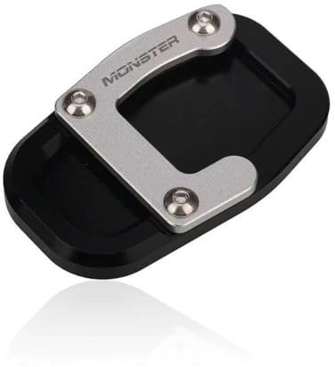 VQLDPX Motorrad-Ständerfuß-Seitenständer-Verlängerungspolster Für Ducati Monster 696 697 797 821 1200 1200S Motorradständer Platte Verbreiterung(Schwarz)