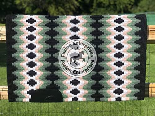 EQUIEMPRESS Sattelunterlage Western Show/Westernsatteldecke aus Neuseelandwolle, Top Wool Pad Sensor Flex (Anpassung möglich) A-13 (32 x 32)
