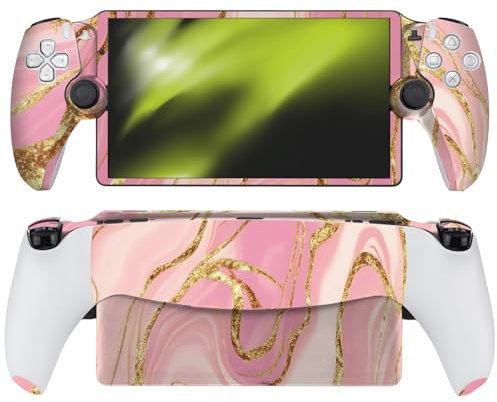 Head Case Designs Pink and Gold Marble Vinyl Sticker Skin Decal Cover Compatible With Sony PS5 PlayStation PS Portal