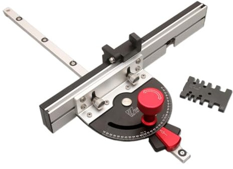 CJNQQJWS Jauge à Onglet pour scie à Table avec Guide à Onglet, Ensemble de règles d'angle d'assemblage de sciage, Outil de Bricolage avec butée de Rail
