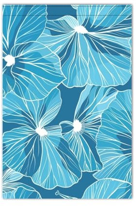 Banderas de geranio cian para exteriores, diseño de hojas de geranio con texto en inglés Happy New Year para decoración de patio, 12 x 18 pulgadas, doble cara