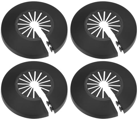 M METERXITY 4-Pcs Cache-Tuyau Décoratif Diamètre Extérieur Black | Flange Water Pipe Escutcheon Couverture Pour Radiator Pipe/Water Drain Tube, Pour 14mm-28mm