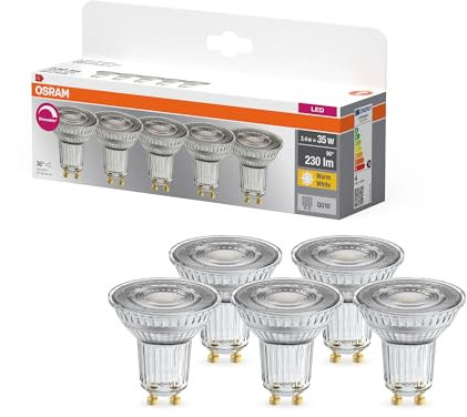 OSRAM Spot LED Base PAR16 3,4 W 927, blanc chaud 2700 K, GU10, 36°, 230 lm, Ra≥90, dimmable, gestion thermique