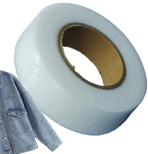 Genérico Cinta Adhesiva para Tela | Rollos De Cinta Adhesiva De Doble Cara Para Ropa - Parche de Lino Resistente Adhesivo Termoadhesivo para Arreglos Rápidos de Ropa en Bodas y Viaje