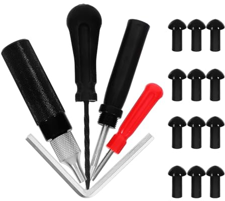 MUSISALY Kit de Reparación de Neumáticos 1 Set Herramienta Rápida y Fácil de Usar, Material Abs y Acero Inoxidable para Motocicleta y Vehículo Eléctrico