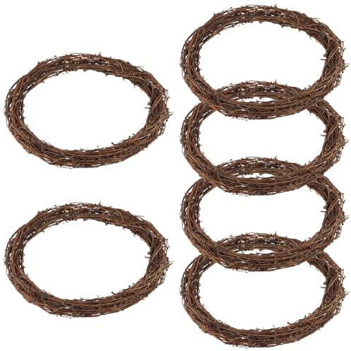 KEILEOHO 6 Pack 30cm Grapevine Wreath, Vine Branch for DIY Craft, Rattan Garland