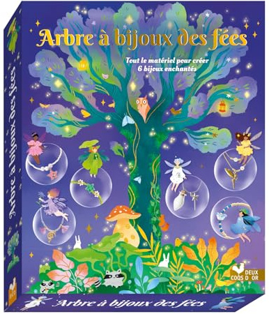 Arbre à bijoux des fées - coffret avec accessoires: Coffret avec tout le matériel pour créer 6 bijoux enchantés