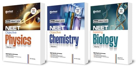Arihant NEET Objective Physics,Chemistry,Biology Volume 1 by DC Pandey (Set of 3) | Medico Achiever’s Series | Modular Theory, Exercises & PYQs | Latest 2025 Edition for NEET UG Preparation