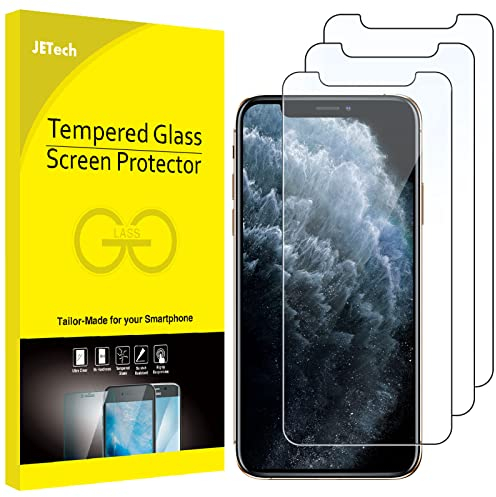 JETech Screen Protector Film for iPhone 11 Pro, iPhone XS and iPhone X 5.8 Inch Tempered Glass, Pack of 3