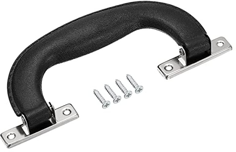 sourcing map Luggage Handles, 151mm/5.94inch Plastic Pull Handle Suitcase Case Replacement Handles with Screws for Case Suitcase Toolbox, Black
