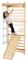 VEVOR Échelle murale suédoise, 5 en 1, jouets d'escalade d'intérieur en bois, charge de 99,8 kg, avec barre de traction, anneaux de gymnastique, échelle murale, échelle de corde et planche coulissante