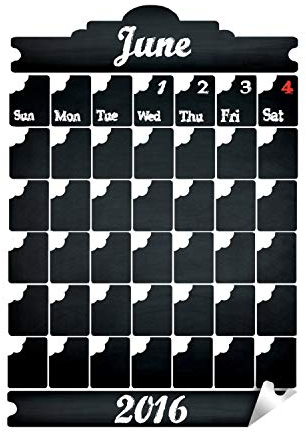 Decords Bürokalender Kreidetafel Vinylaufkleber - Editierbarer Organizer Trockenlöschkreide Aufkleber - Löschbarer wiederverwendbarer Monatsplaner Tafel Schdule