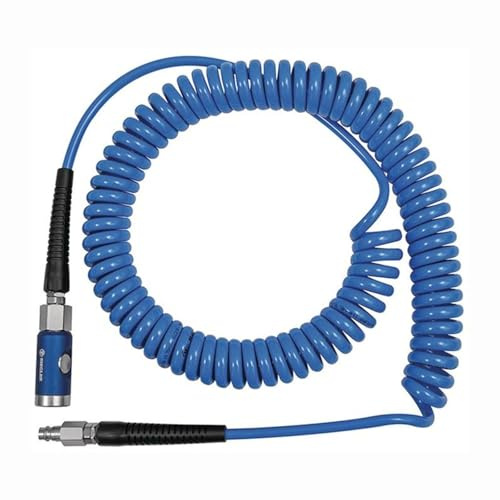 RIEGLER 158197-SP121000PUDSK Spiralschlauch-Druckknopf-Sicherheitskuppl.-Set, PU, ø 12x8, 10 m, 1Stk