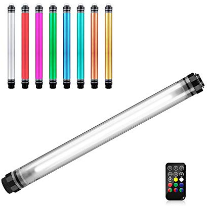 uyled Handheld Photography Light Professional LED Video Light Wand 12 Lighting Mode, Stepless Dimming,CRI≥95 IP68 Waterproof with10400mAH Rechargeable Battery 3000k 5750k RGB Colorful Stick