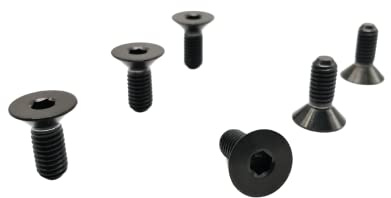 Titan-Lenkradschrauben-Set, M5 x 12 mm, Titan-Senkkopfschrauben, Schwarz