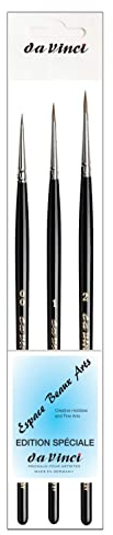 da Vinci Serie 10 Maestro Aquarellpinsel, rund, Kolinsky-Rotmarder, 3er Set. no, 2/0, 1, 2