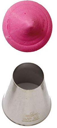 Dream' s Party Cornetto Beccuccio Grande Tondo Liscio No. 22 - per per sac à Poche - in Acciaio Inox - Ideale per Decorare o Fare Rifiniture con Panna, ghiaccia