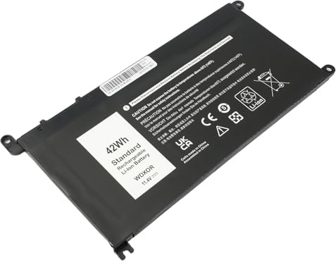 Oyomba WDXOR WDX0R Laptop Battery for Dell Latitude 3480 3580 3189 3379, Inspiron15 5565 5567 5568 5578 5579,7560 7570 7573 7579, Vostro 5468 5568 3CRH3 T2JX4 FC92N【11.4V/42Wh/3684mAh】