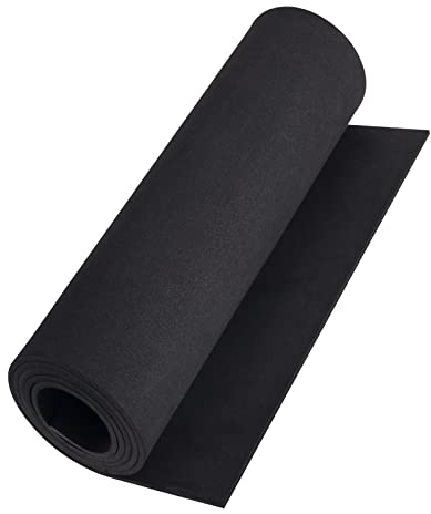 MEARCOOH Schwarze Eva Schaumstoff,2mm(1-10mm), 34cm*124.5cm Cosplay großes Eva Craft Foam, 1PCS Eva Foam Dichte 86kg/m3 für Cosplay Kostüm, Basteln, DIY Projekte (Schwarz 2mm)