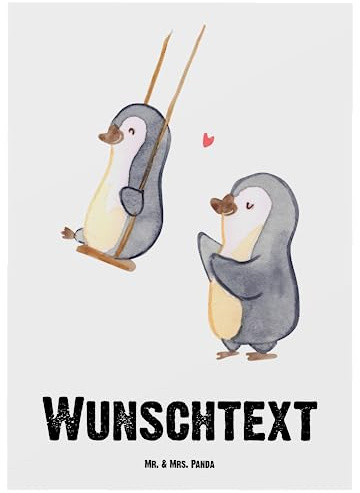 Mr. & Mrs. Panda personalisierte postkarten Pinguin Beste Patentante der Welt - Geschenke, Neffe, Karte mit Namen, Postkarte, Dankeschön, grußkarte personalisiert, Geschenk, Geschenkidee, Familie