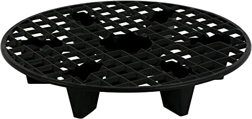 GROWDOTS 33 cm natürlicher Topfaufzug für Pflanzen, Innen- und Außenbereich, Ständer für Kunststoff-Töpfe, Aufzug, Untersetzer, Tablett, Ständer, 2 Stück