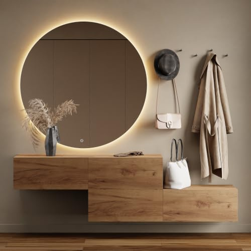 Planetmöbel Flur Möbel Garderobe 2X 140 cm Hängeschrank | Kompaktgarderobe, Garderobenschrank schmal mit Klappe, Dielenschrank mit Stauraum, Wandgarderobe hängend / stehend