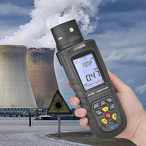Rilevatore di radiazioni contatore Geiger, rilevatore di radiazioni ambientali α, β, γ, χ, con display a LED e funzione di conteggio degli impulsi e trasmissione Bluetooth, 4000 set di archiviazione d
