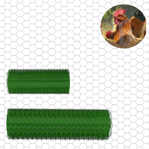 Sechskantgeflecht Hühnerdraht 25 m - 100cm hoch - Maschenweite 25mm - Materialstärke mit Beschichtung 0,7mm - Kaninchendraht Hasendraht - Drahtzaun - Gartenzaun - Sechseck Geflecht