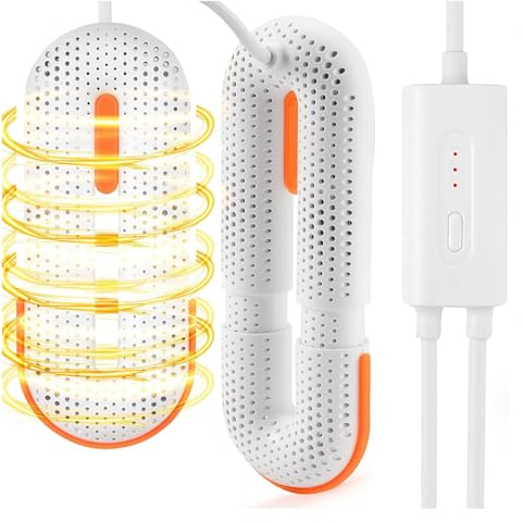 MeLtor Boot Warmers/Dryer, Boot Warmers/Dryer 360° Warm Air with Adjustable Length 3 Modes Timer, Boot and Glove Dryer Boot Dryer with Fan for Camping Travelling or Skiing