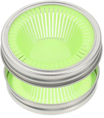 Mikinona 2stücke Edelstahl Sprout Deckel Für Kleine Einmachgläser Mit Filtersieb Rostfrei Wiederverwendbar Atmungsaktiv Für Einfache Bohnensprossenzucht Zuhause Vielseitig Und Langlebig