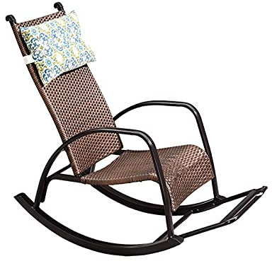 KLNBV Schaukelstühle, Balkon-Schaukelstuhl, heimischer Rattan-Schaukel-Schaukelstuhl, Lounge-Sessel, fauler Rattan-Sonnenschaukelstuhl, Liegestuhl