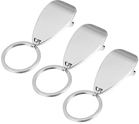 Garneck Lot de 3 Porte-clés Ouvre-bouteille en Alliage Argenté, Mini Décapsuleur Multifonction, Compact et Portable, pour Maison, Camping et Loisirs Extérieur