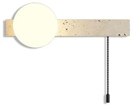 WFZRXFC Schlichter Wabi-Sabi-Wandleuchter, warmes Licht, 3000 K, 7 W, LED-Steinleuchten, natürliche lange gelbe Travertin-Wandleuchten, Badezimmer-/Treppenhaus-/Hintergrundwandbeleuchtung (mit Zugschn