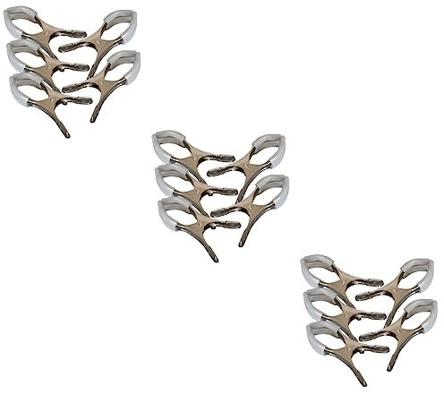 Parliky 15pcs Stainless Steel Sax Repair Clip Indentation Tools for Flute Sax Pad Replacement Wind Instrument Repairing Supplies