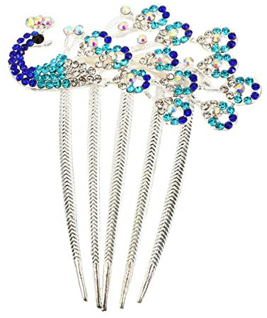 Baluue Braut Haarkamm Mit Blauen Strasssteinen Haaraccessoires Für Hochzeiten Brautjungfern Und Besondere Anlässe Haarkamm Hochwertigem Und Funkelndem Rhinestone