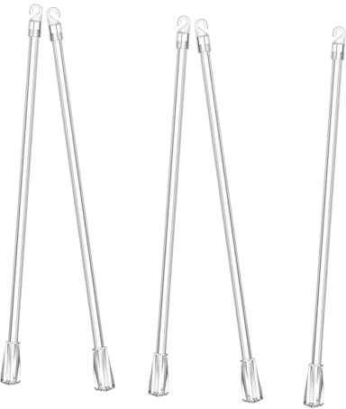 OSOLADY 5 Stück Gardinenstangen Ersatzset Aus Robustem Kunststoff Mit Haken Für Vertikale Jalousien Transparente Vorhang Zugstangen Für Leichte Bedienung Und Platzsparende Montage