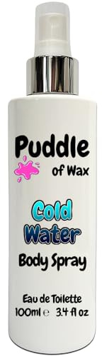 Cold Water Body Spray - 100ml Eau de Toilette (EDT) - Atomiser Mist - Aftershave Scent - Vegan Friendly - Puddle of Wax - Made in the UK
