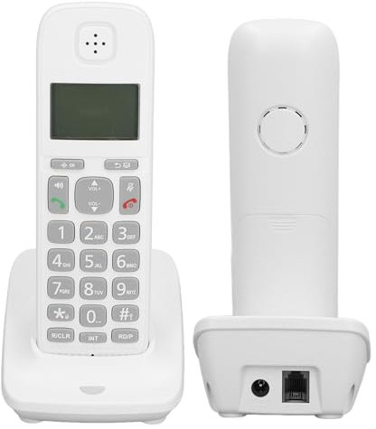 Telefono Cordless, Display LCD da 1,6 Pollici, Supporto per Telefono Fisso, Inoltro di Chiamata, Interfono, Chiamata a Tre Vie, Memorizzazione di 40 Numeri, Telefono Compatto