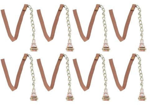 Catene per Trazione di Emergenza 8 Pezzi, Catene con Fissaggio Automatico in Lega di Acciaio Ispessita Universale per Camioncino SUV per Auto 165 a 265 Mm di