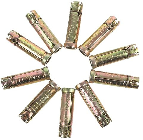 UKCOCO 10piezas Anclaje De De Expansión Knurled Para Fijaciones Para Construcción y Reparaciones Sólidos