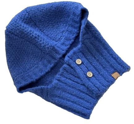 LUCKGONI Hat Wear Uni Kapuze für Outdoor-Aktivitäten, Hut mit Halswärmer, Mütze, Pullover, Uni, Mütze, Weberei, Totenkopfkappen, 2000er Jahre