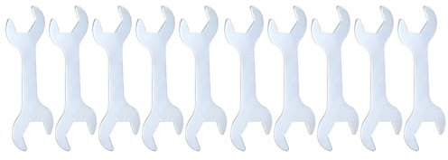 sourcing map 10 chiavi sottili a doppia estremità aperta, 21 mm x 24 mm, metriche, super sottili, a testa piatta, zincate, per riparazione automobilistica e assemblaggio di mobili