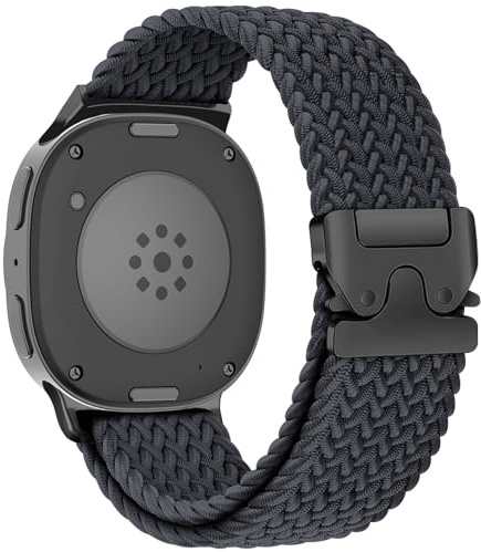 Braided Straps for Samsung Galaxy Watch 8 Strap 40mm 44mm/8 Classic 46mm Men/Women,Soft Stretchy Nylon Fabric One Click No Gap Sport Band for Samsung Galaxy Watch 8 Classic Strap 46mm/8 44mm 40mm