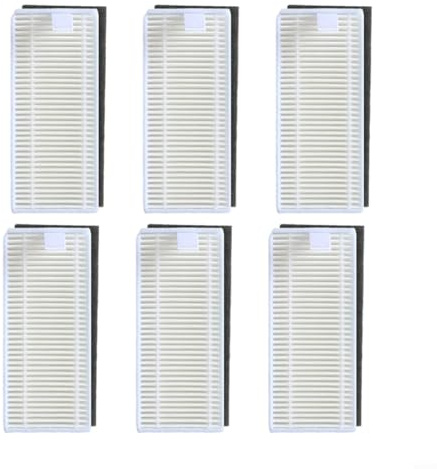 Emiif 6 Pack HEPA Filters for Lefant M310 Robot Vacuum Cleaner, Washable Vacuum Filters Replacement Spare Parts