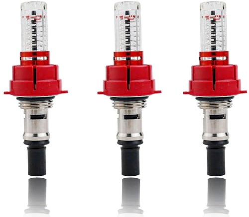 3 Stück Fußbodenheizungskrümmer Durchflussmesser, Sichtdurchflussüberwachungsregler für Fußbodenheizungen, Regler optimiert die Wärmeverteilung Flowmeter Fußbodenheizung 1/2